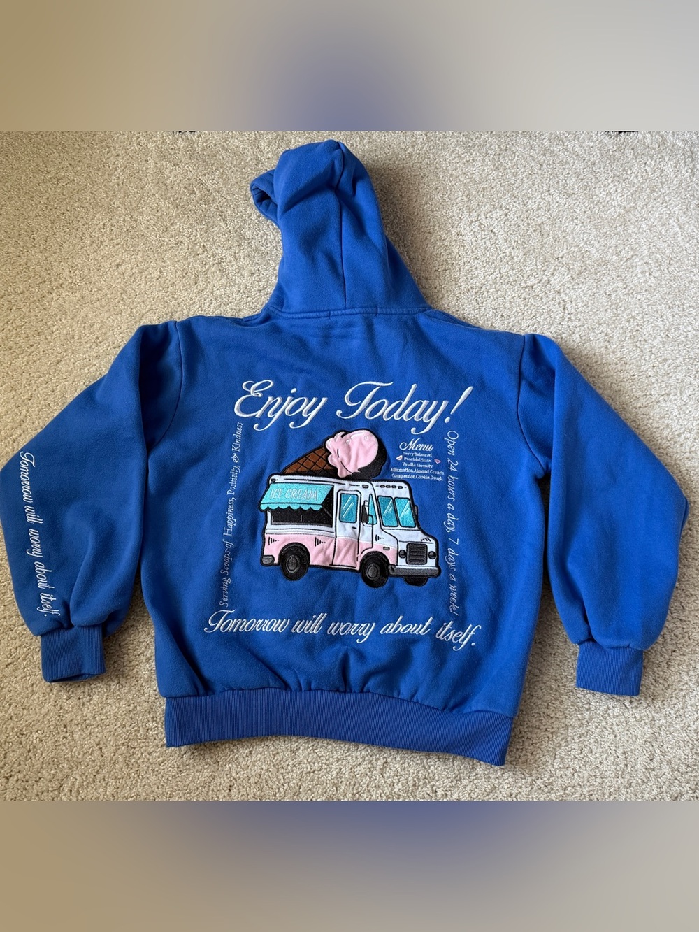 Altar’d State Blue Hoodie Ice Cream Sz XS